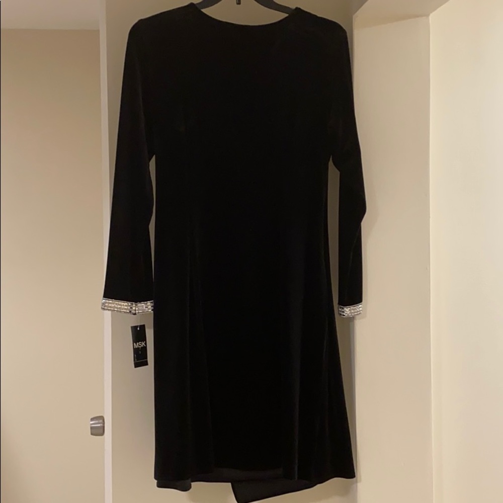 Velvet Surplice Dress - Picture 5 of 7